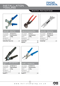 Manual Tools – Plastic Snap Fit Clamps